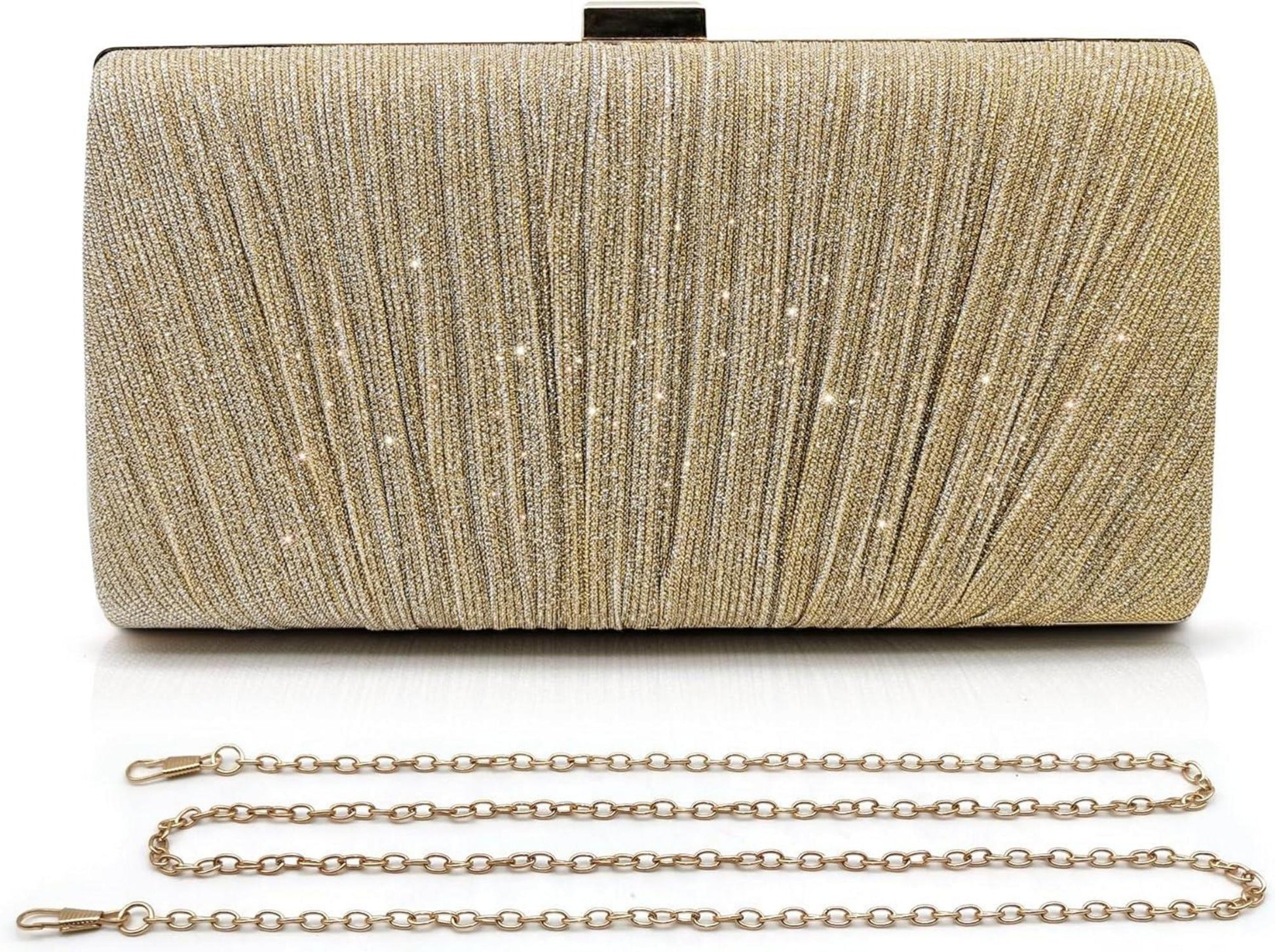 Damen Glitzer Clutch Abendtasche Elegante Handtasche für Hochzeit