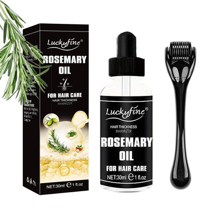 Rosmarinöl Haarwachstum Serum mit Dermaroller 0,5mm Anti-Haarausfall