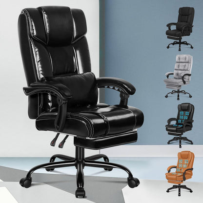 Ergonomischer Bürostuhl mit Liegefunktion und Netzgewebe in Schwarz