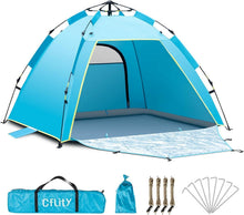 Strandmuschel Pop Up Zelt UV Schutz 50+ 1-3 Personen Extra Large Space