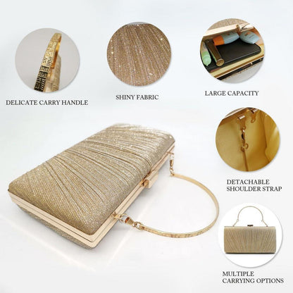 Glitzer Clutch Tasche Abendtasche Elegante HaDisney FacSeries沙ITEM