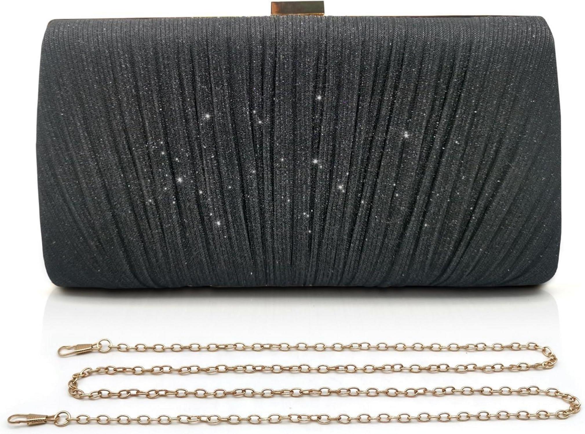 Damen Clutch Glitzer Abendtasche Elegante Handtasche für Party