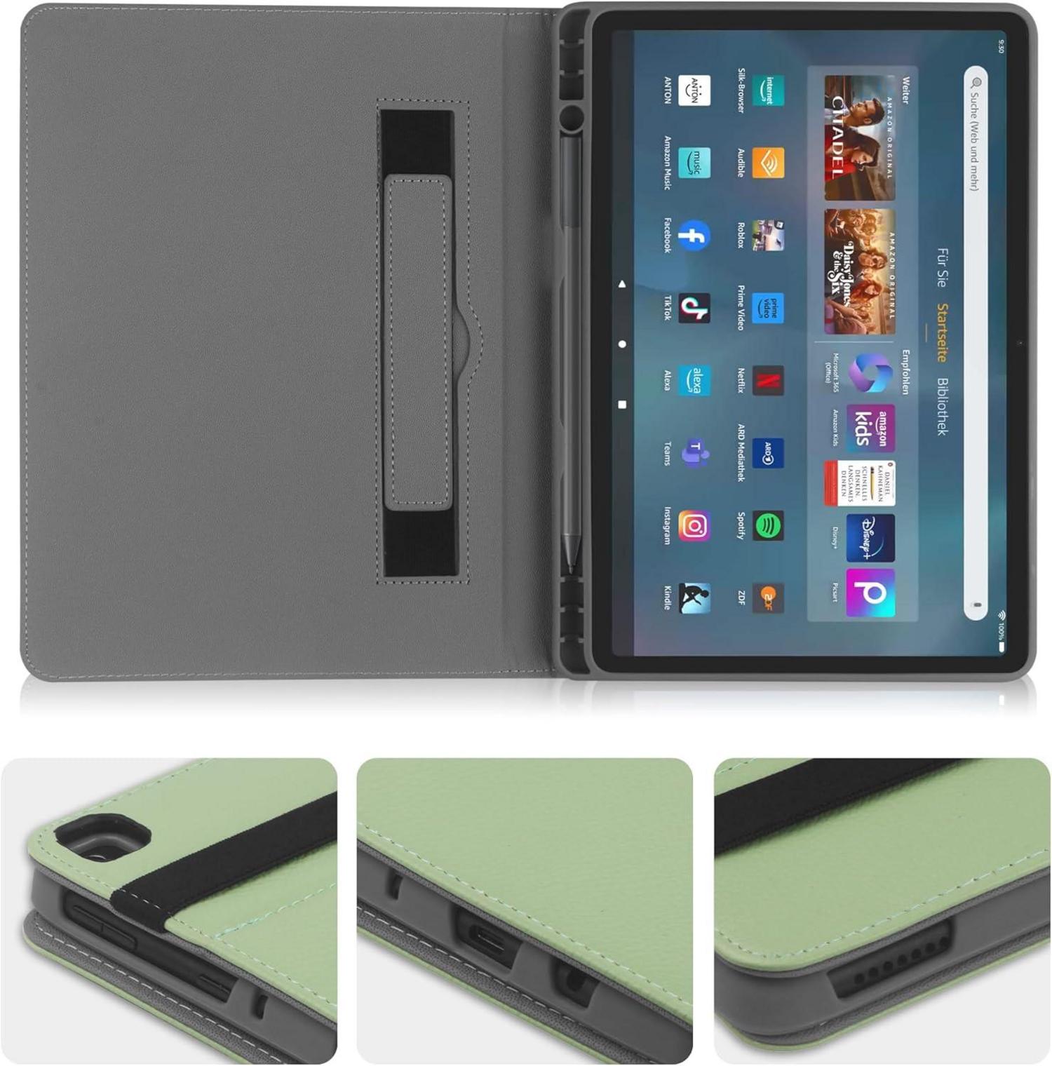 Schutzhülle für Amazon Fire HD 10 & 10 Plus Tablet, Kinderfreundlich, Grün