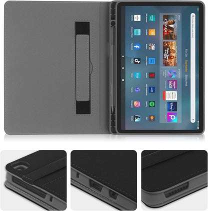 HoYiXi Schutzhülle für Amazon Fire HD 10 & HD 10 Plus Tablet Kids 10.1 Schwarz