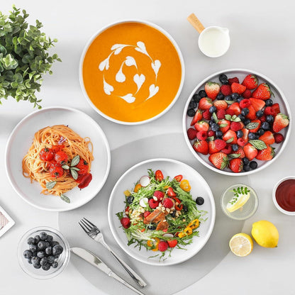 Keramik Suppenschalen Set, 34 oz große Salatschalen