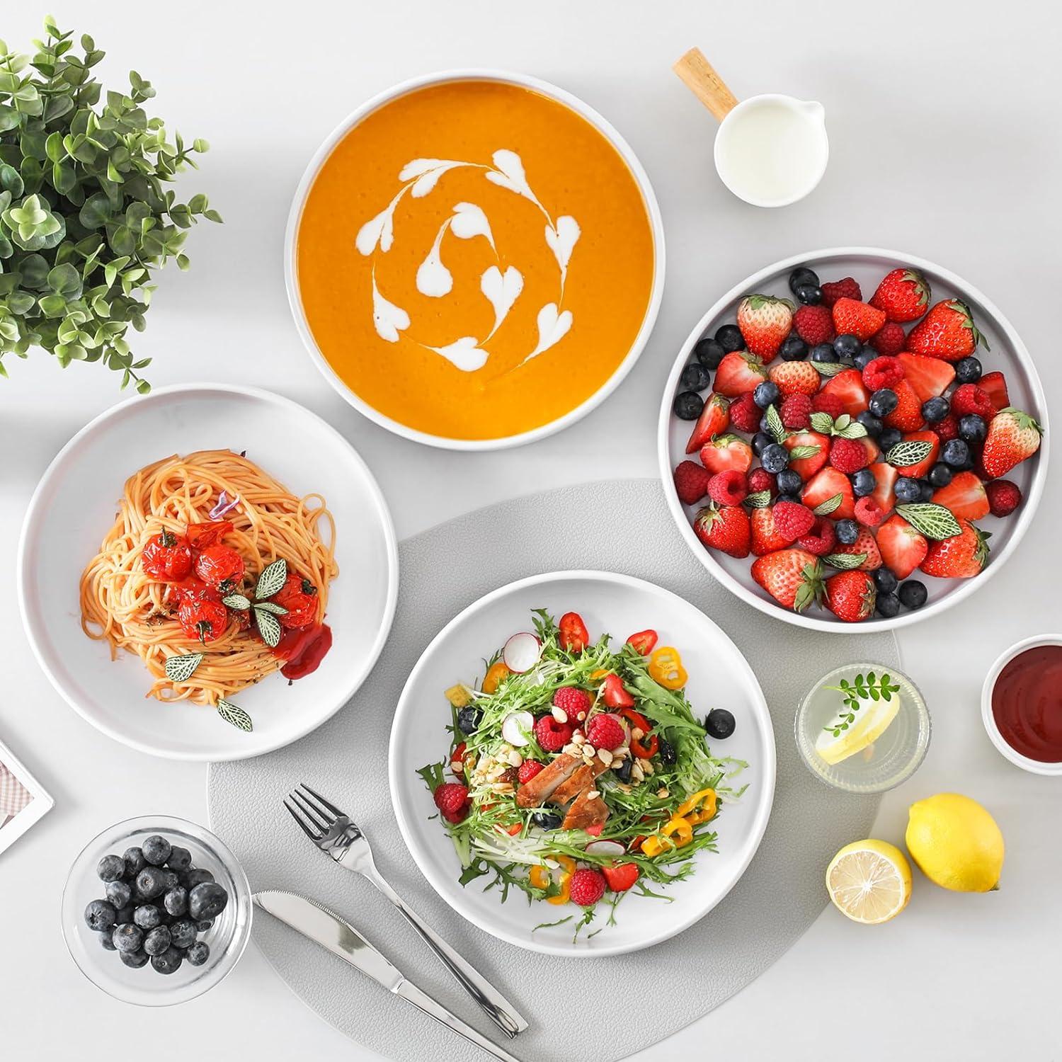 Keramik Suppenschalen 4er Set 34oz große Salatschalen