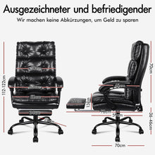 ALFORDSON Bürostuhl Doppellagiges Kissen 150° Liege Schwarz