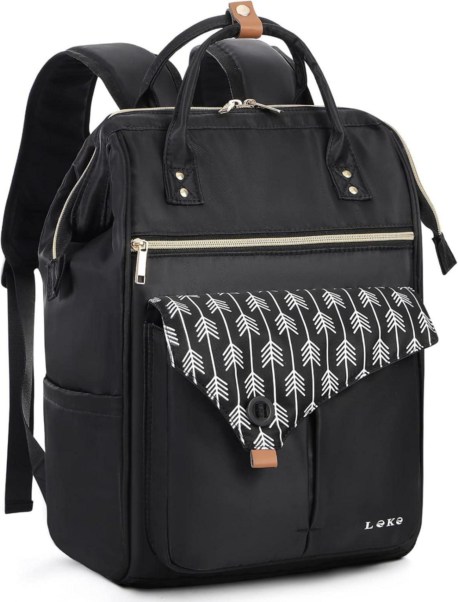 Rucksack Damen Laptopfach Anti Diebstahl Tasche 15.6 Zoll Schwarz
