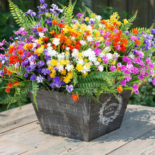 Künstliche Balkonpflanzen UV-beständig 12er Set Buntes