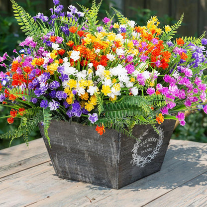 Künstliche Balkonpflanzen UV-beständig 12er Set Buntes