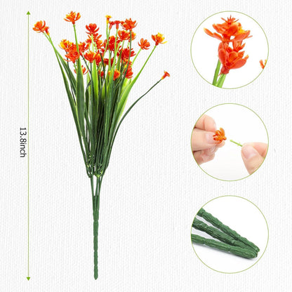 12er Set UV-beständige künstliche Balkonblumen mit 6 Farben