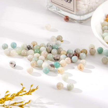 120 Natürliche Amazonit Perlen 6mm Runde Edelstein DIY