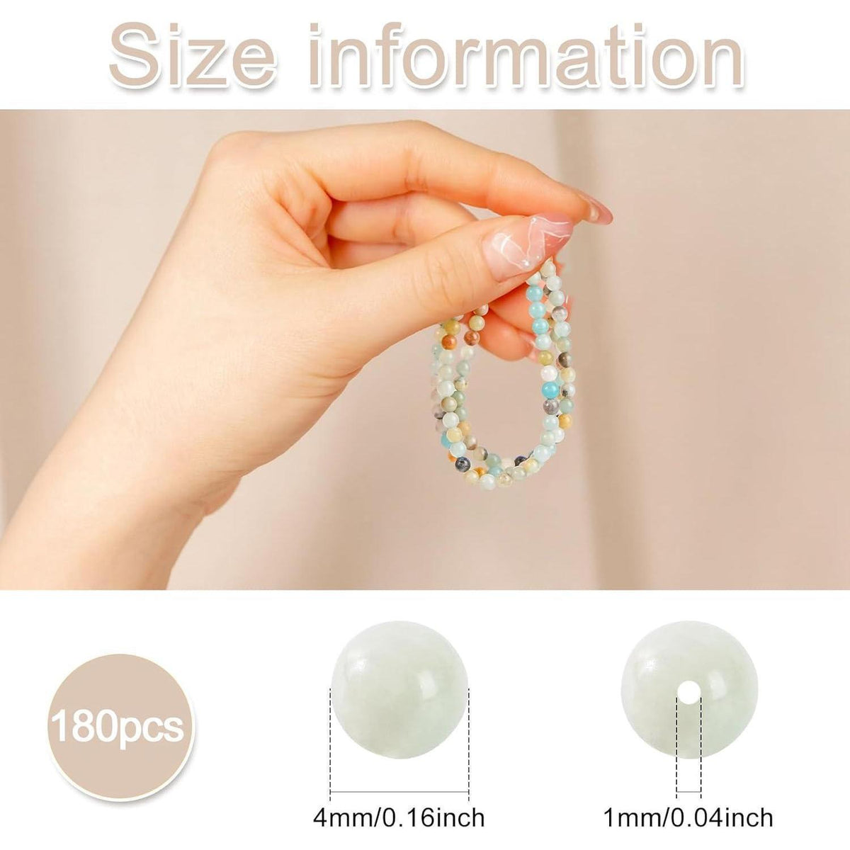 Amazonit Perlen 4mm Rund Naturstein für Schmuck DIY