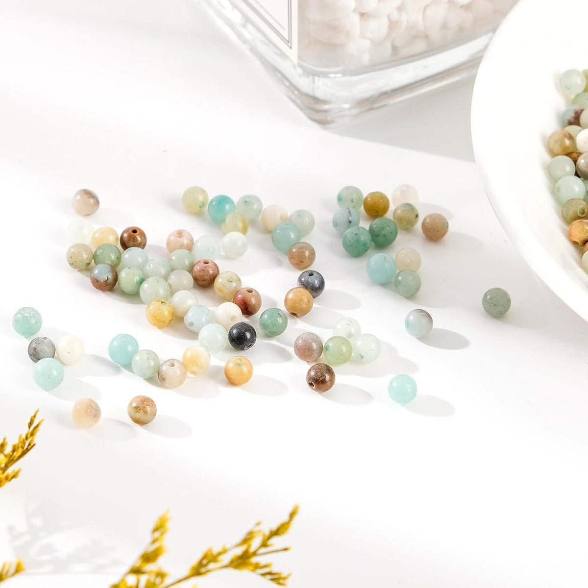 Amazonit Perlen 4mm Rund Naturstein für Schmuck DIY