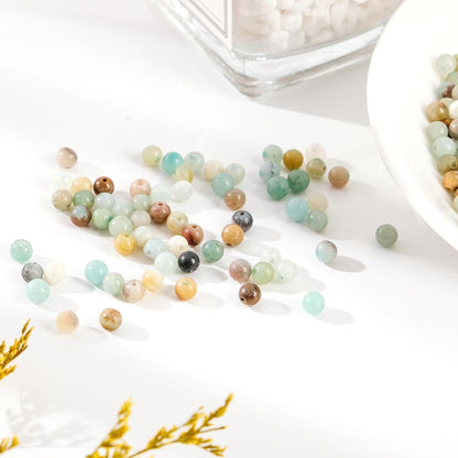 Amazonit Perlen 4mm Rund Naturstein für Schmuck DIY
