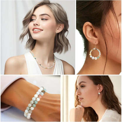 Amazonit Perlen 4mm Rund Naturstein für Schmuck DIY