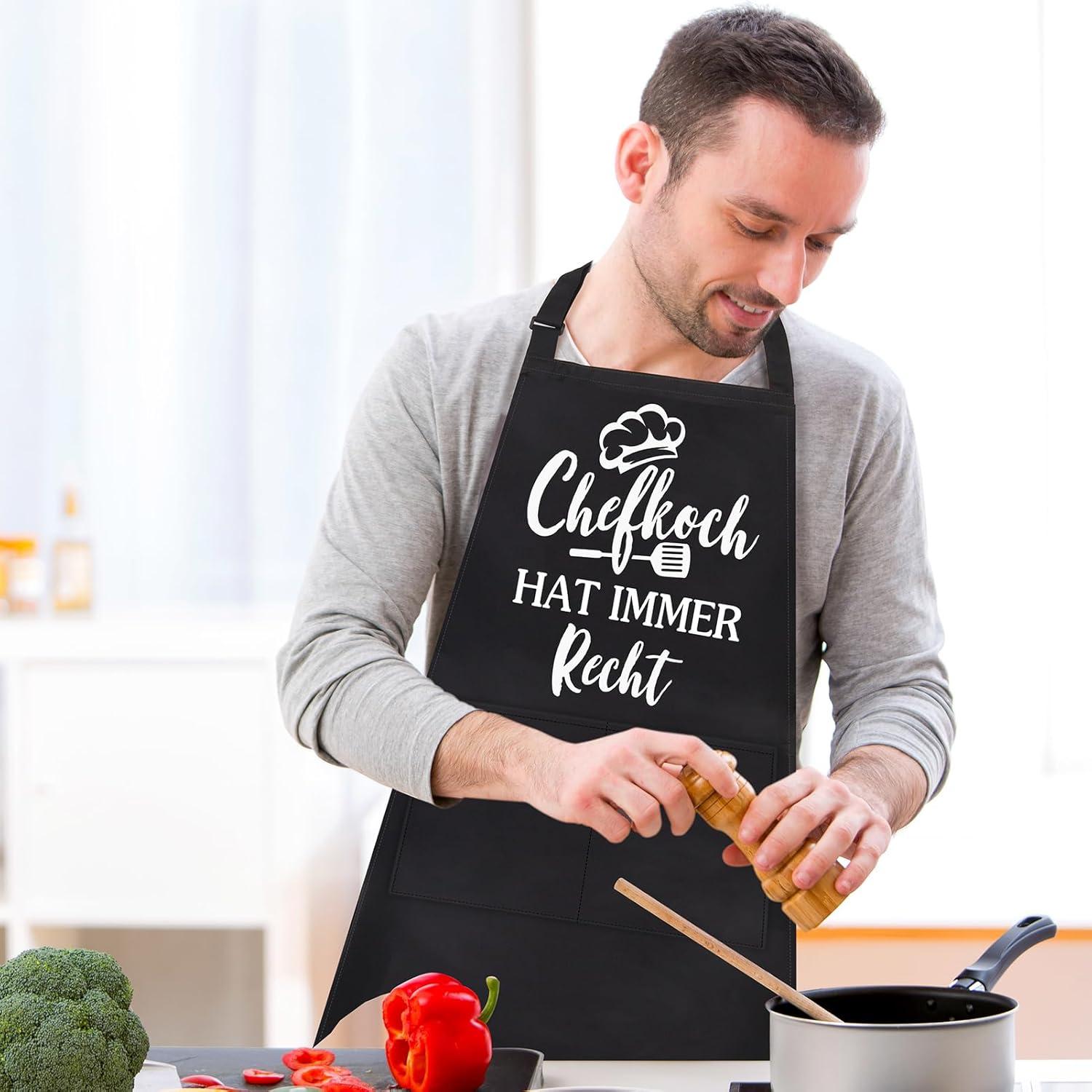 Lustige Kochschürze für Männer Chefkochverstellbar Grillschürze