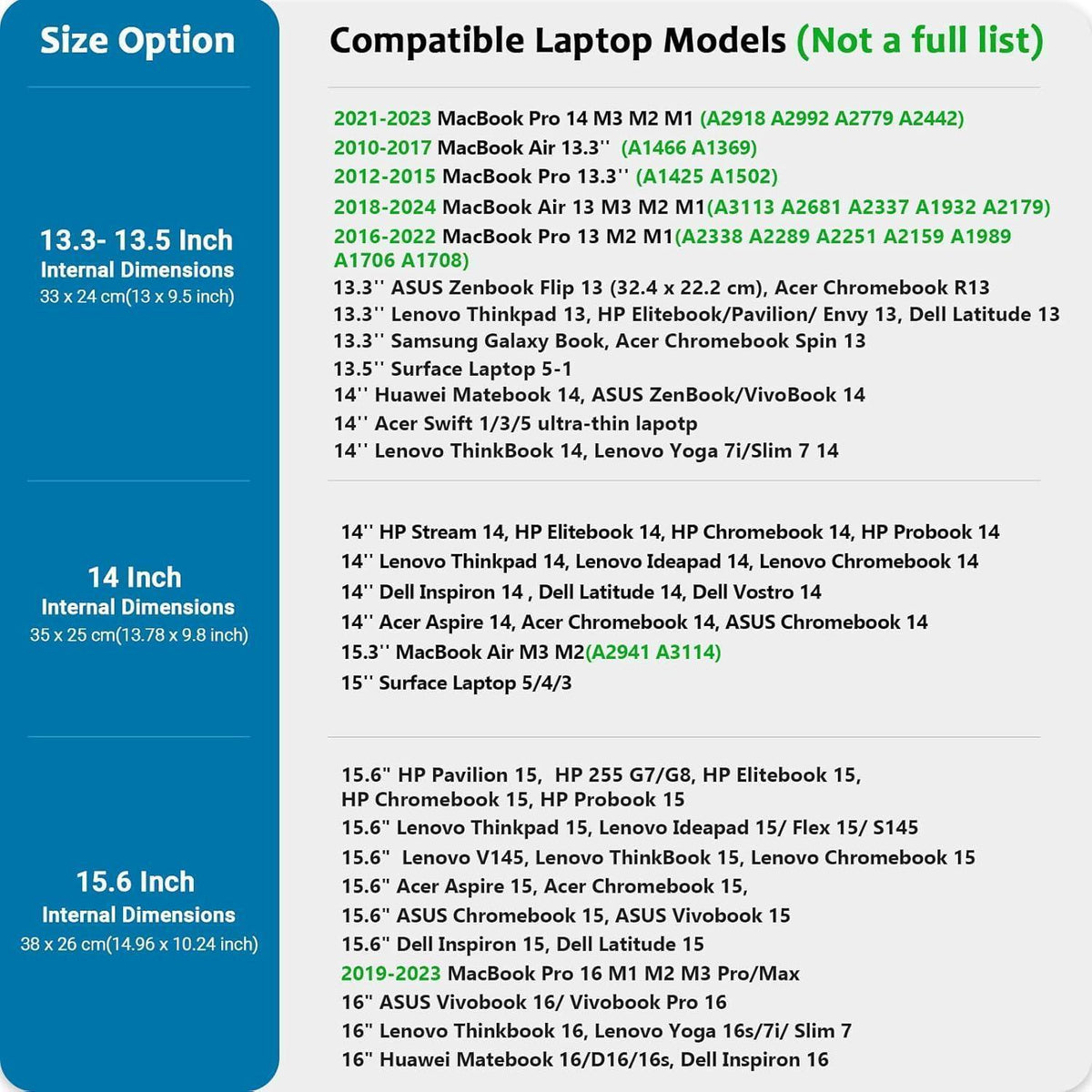14 Zoll Laptoptasche Wasserdicht mit Zubehörtasche Dunkelblau