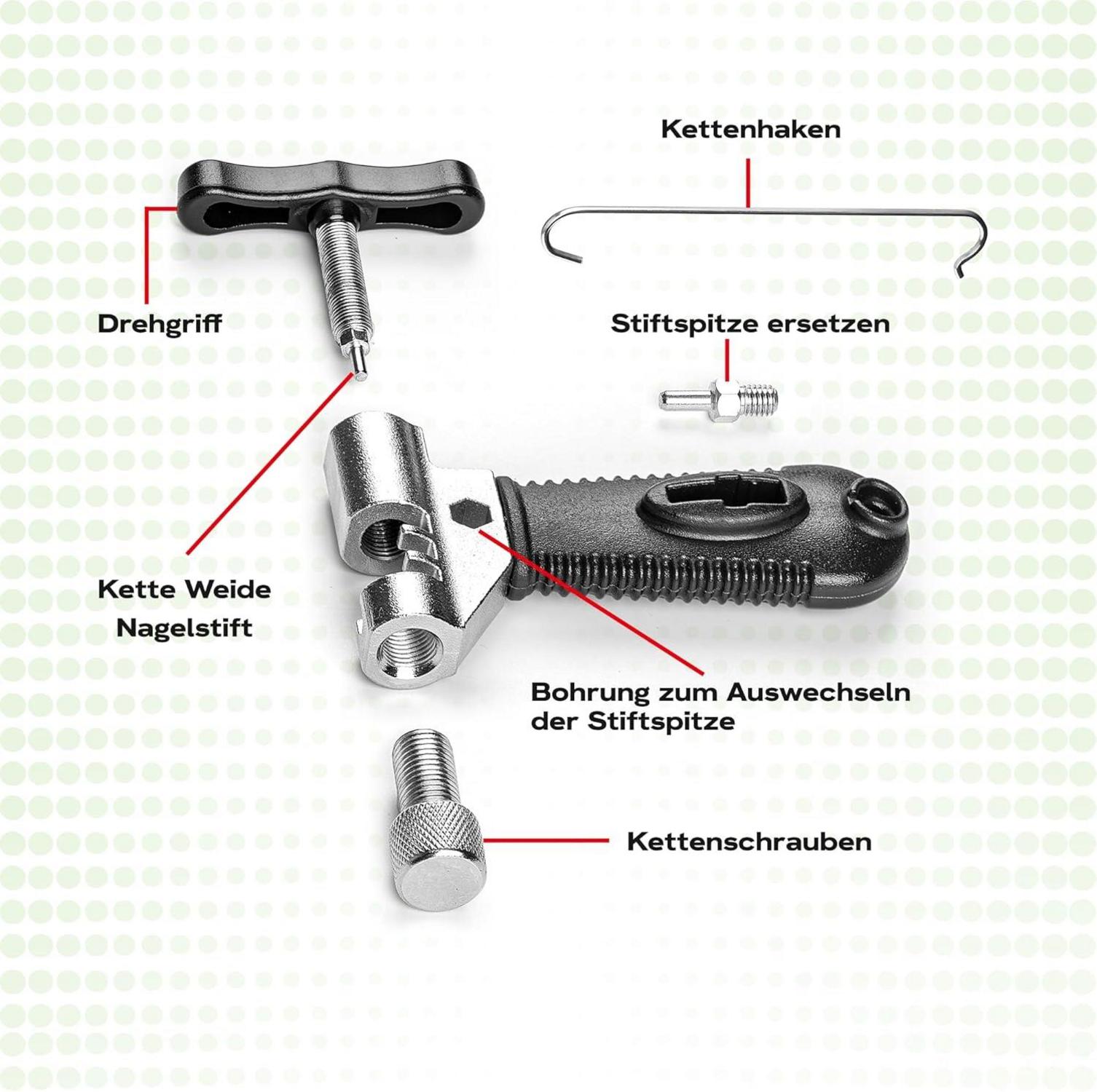 Ventvinal Fahrrad Werkzeug Set 2.0 mit Kettennieter und
