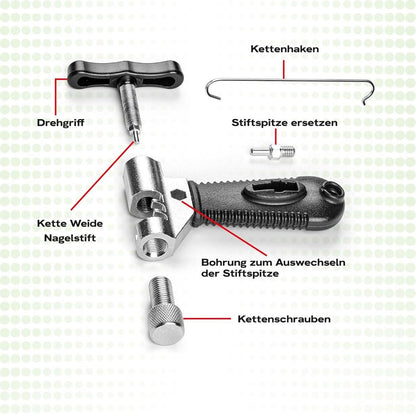 Ventvinal Fahrrad Werkzeug Set 2.0 mit Kettennieter und