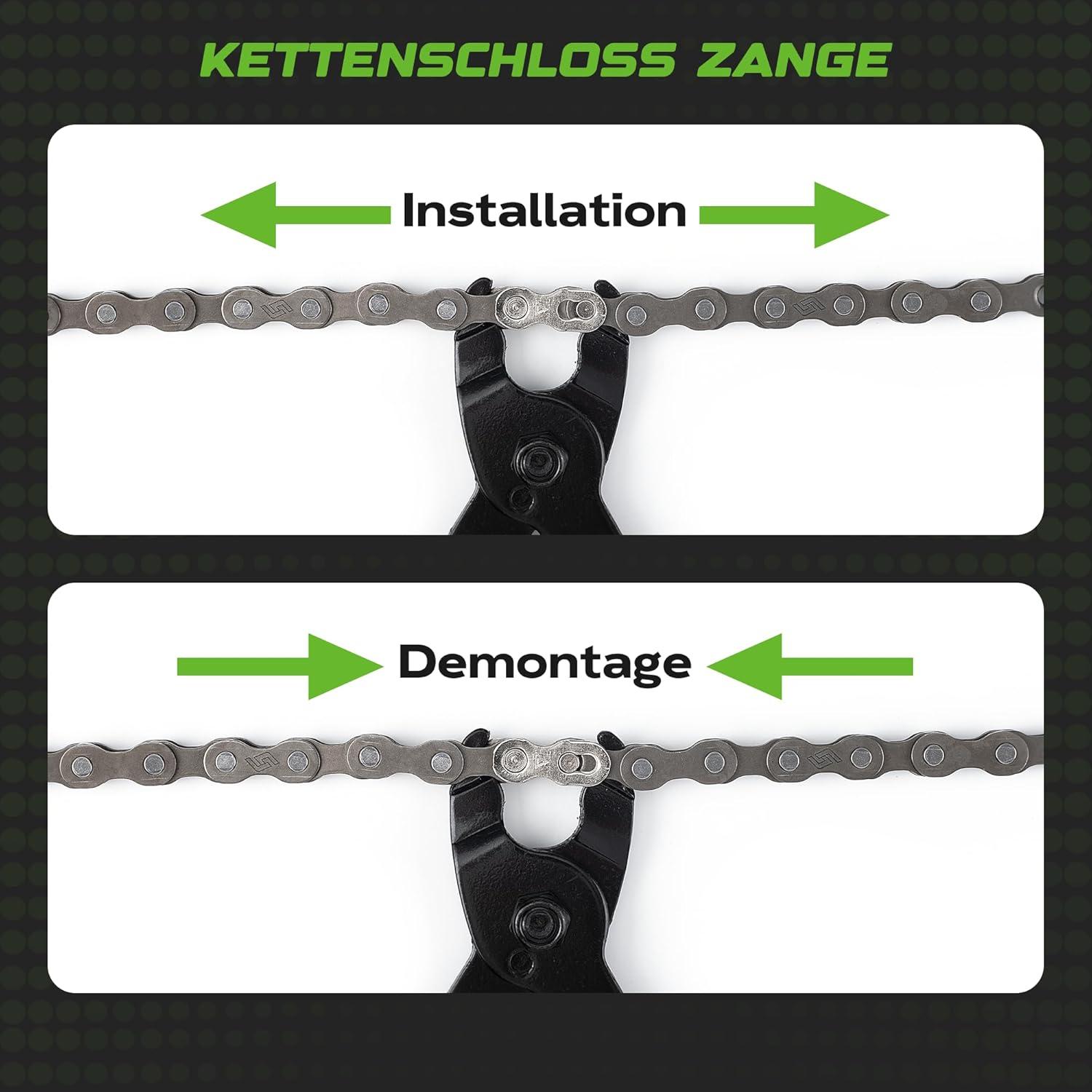 Ventvinal Fahrrad Werkzeug Set 2.0 mit Kettennieter und Kettenschloss Zange