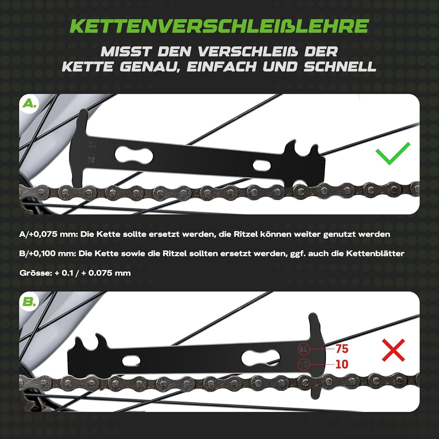 Fahrrad Werkzeug Set 2.0: Kettennieter, kettenschloss