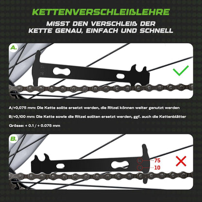 Fahrrad Werkzeug Set 2.0: Kettennieter, kettenschloss