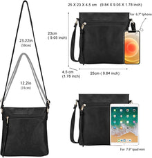 Umhängetasche Damen Crossbody-Tasche PU-Leder verstellbarer