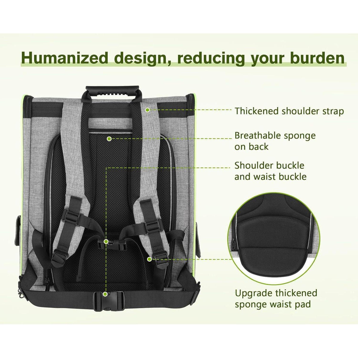 Erweiterbarer Haustier Rucksack XL mit Netzfenster und Vorhang