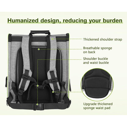 Erweiterbarer Haustier Rucksack XL mit Netzfenster und Vorhang