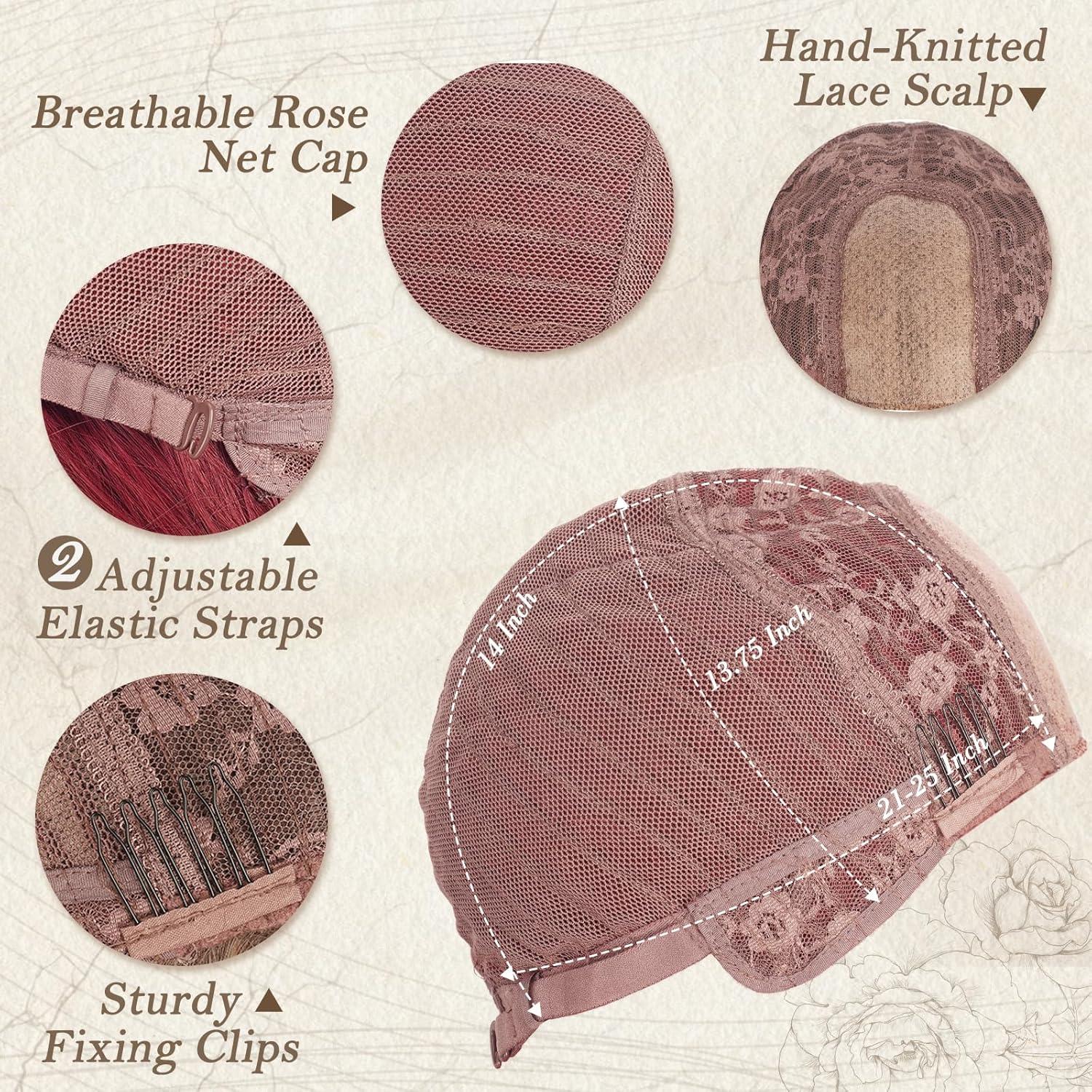 Lange Wellige Rote Lace Front Perücke 66cm Hitzebeständig Cosplay Halloween