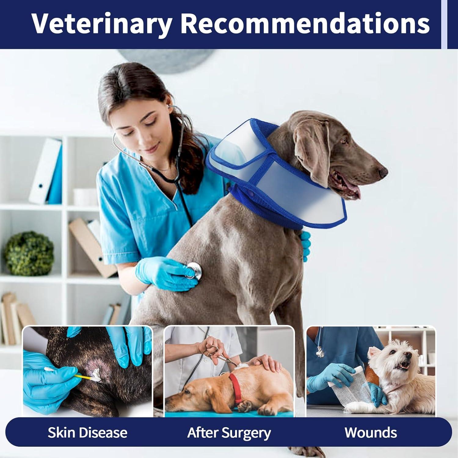 Halskrause Hund Weich Leckschutz Schutzkragen Comfy Cone Blau XL
