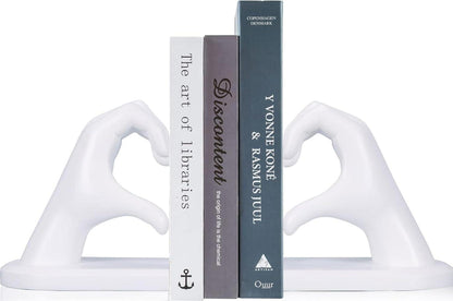 Dekorative Herz Hände Buchstützen 2er Set Skulptur