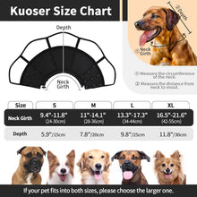 Kuoser Halskrause Hund Weich Leckschutz Schwarz L(L Nacken