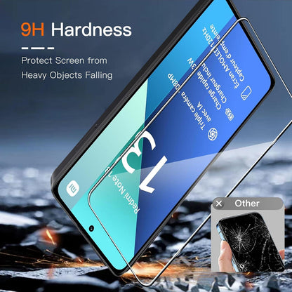 Schutzfolie Panzerglas Xiaomi Redmi Note 13 4G, 3 Stück 9H Glas
