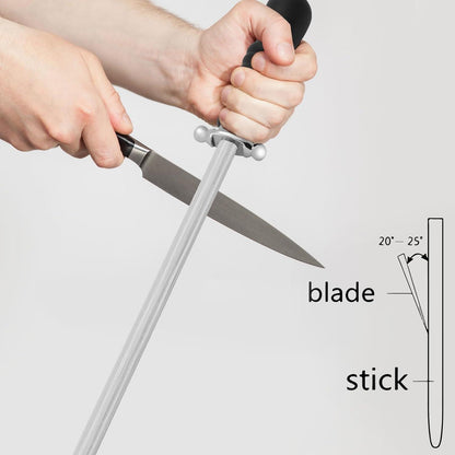 Profi Wetzstahl 26cm Premium Messerschärfer Ergonomisch Geformt