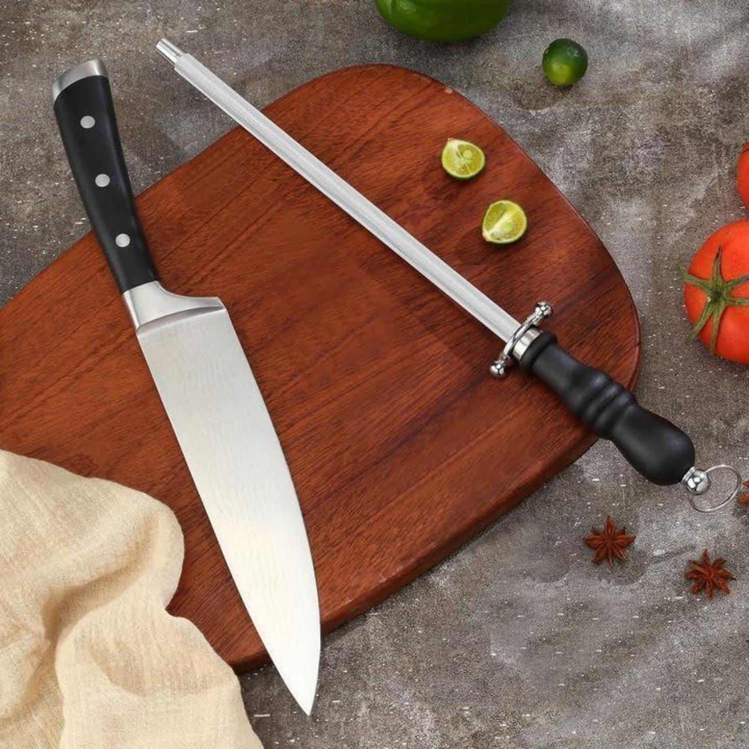 Profi Wetzstahl 26cm Premium Messerschärfer Ergonomisch Geformt