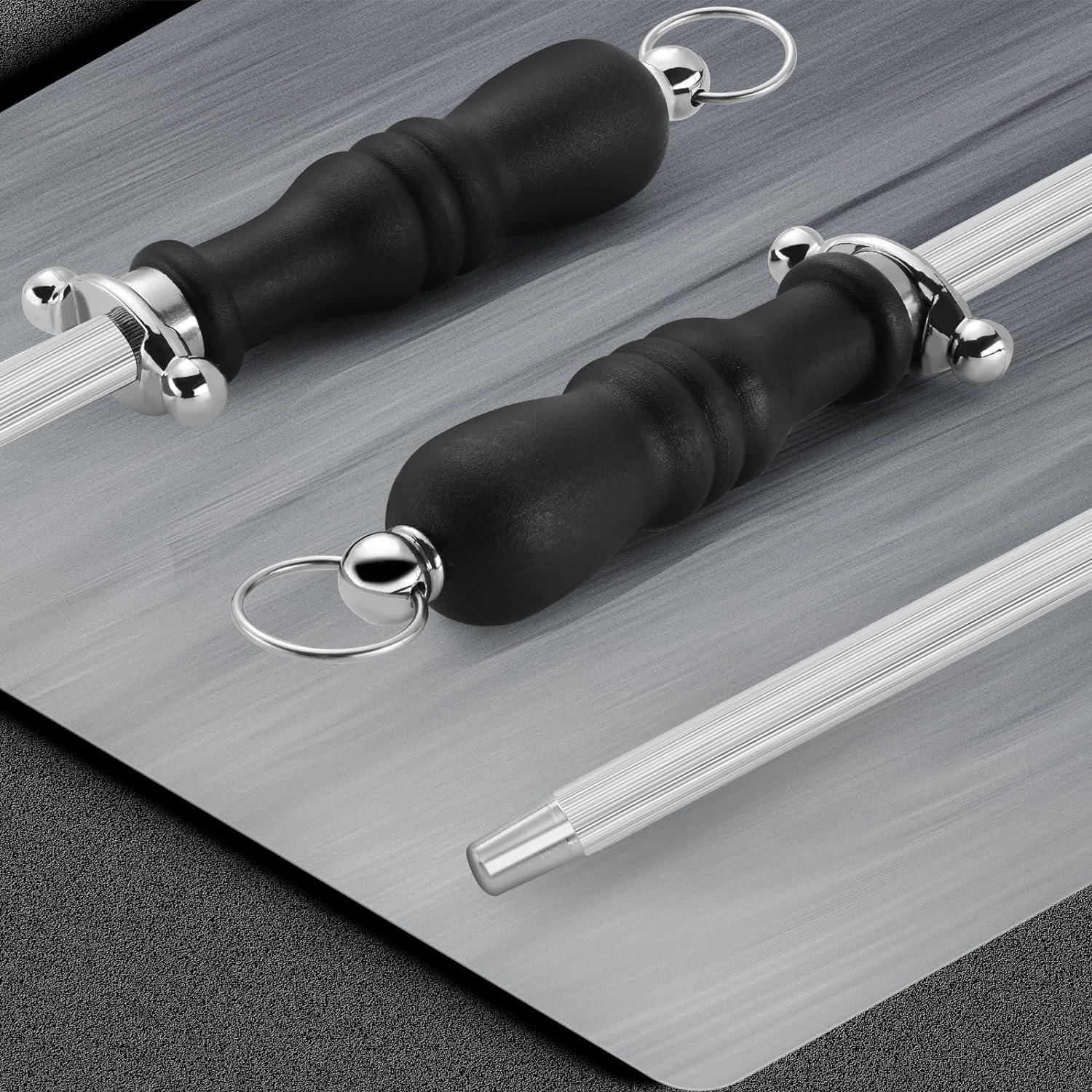 26cm Profi Wetzstahl für Messer Premium Qualität magnetisch inkl. Aufhängeschlaufe