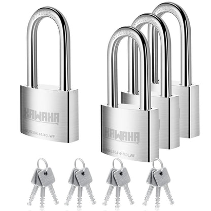 Edelstahl Vorhängeschloss 40mm - gleichschließend - 4er Set
