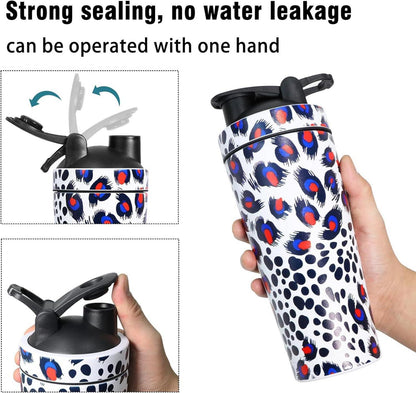 Protein Shaker Edelstahl 750ml mit Skala für Sport und Eiweißgetränke