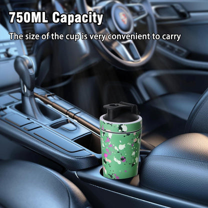 Edelstahl Protein Shaker 750ml BlenderBall Isoliert Grüner Fleckfrei