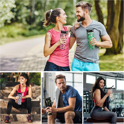 Edelstahl Protein Shaker 750ml Vakuum Isoliert BlenderBall Mixer Bottle Eiweiß Shaker BPA Frei Grün