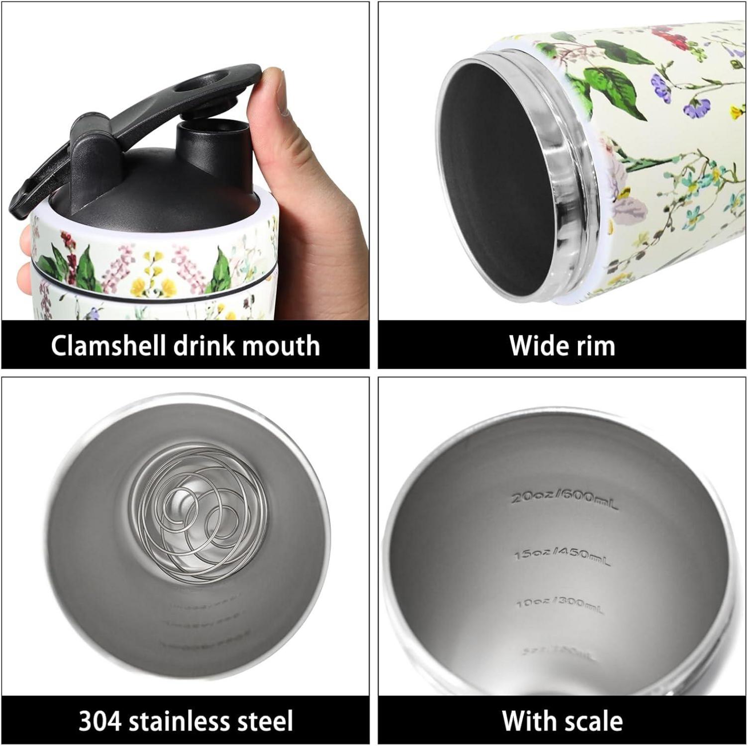 Edelstahl Protein Shaker 750ml Isoliert BlenderBall Thermoflasche