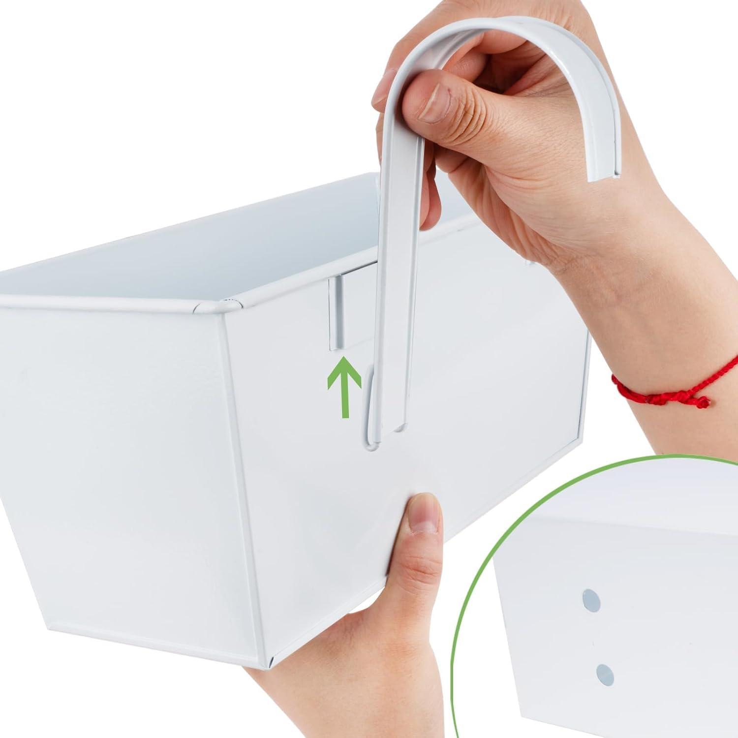 3er Set Hängende Metall Blumentöpfe für Balkon und Garten