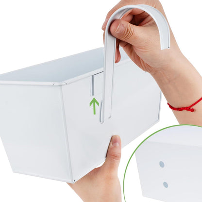 3er Set Hängende Metall Blumentöpfe für Balkon und Garten