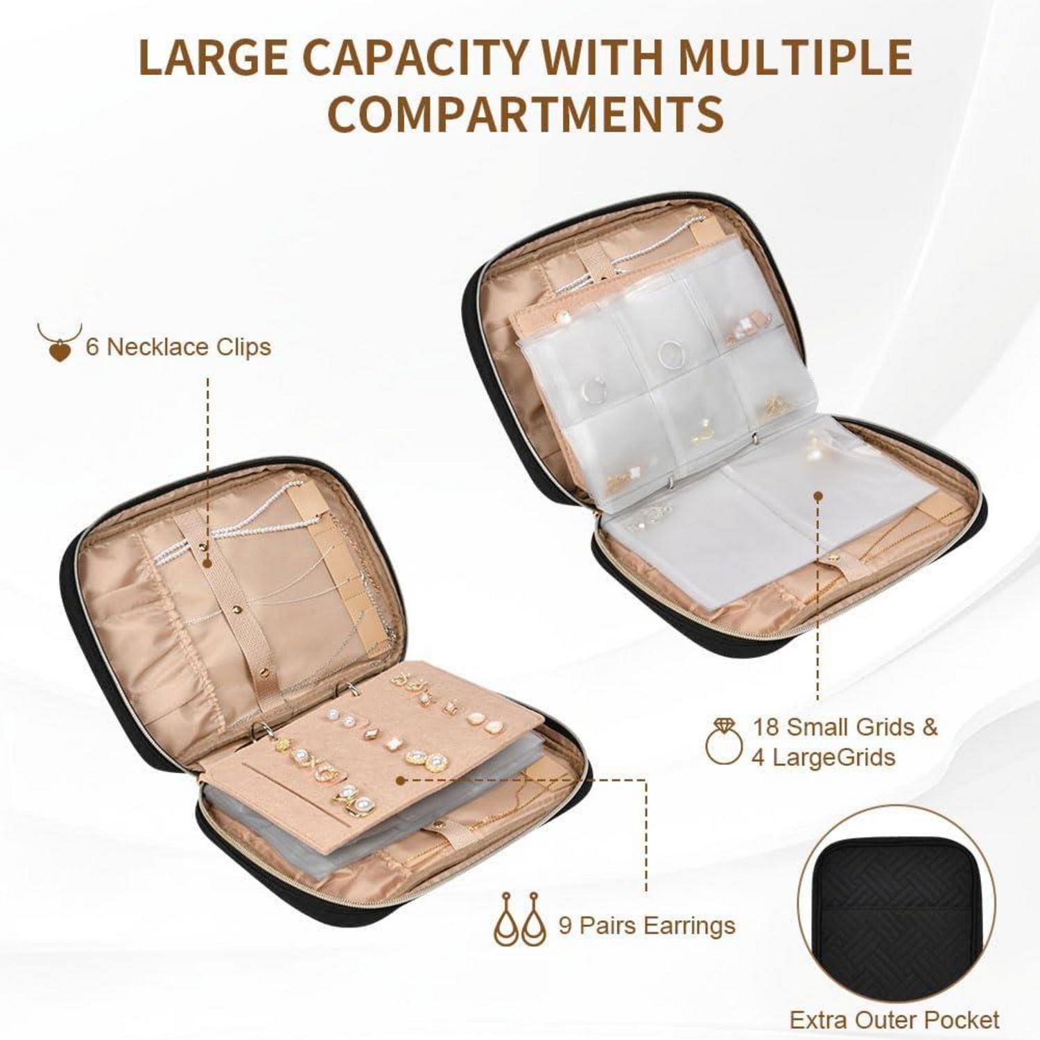 Schmuck Organizer Tasche, Faltbar Reise Schmucktasche