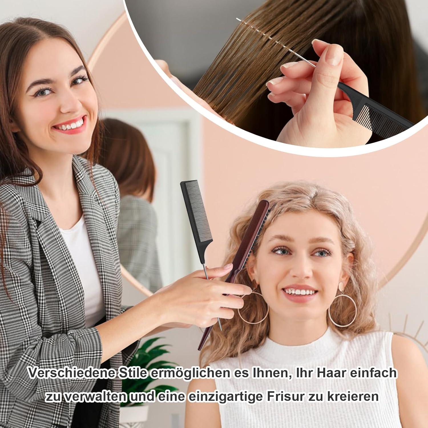 Edges Brush Set: 5er Bürsten-Set für Sleek Zopf & Bartpflege