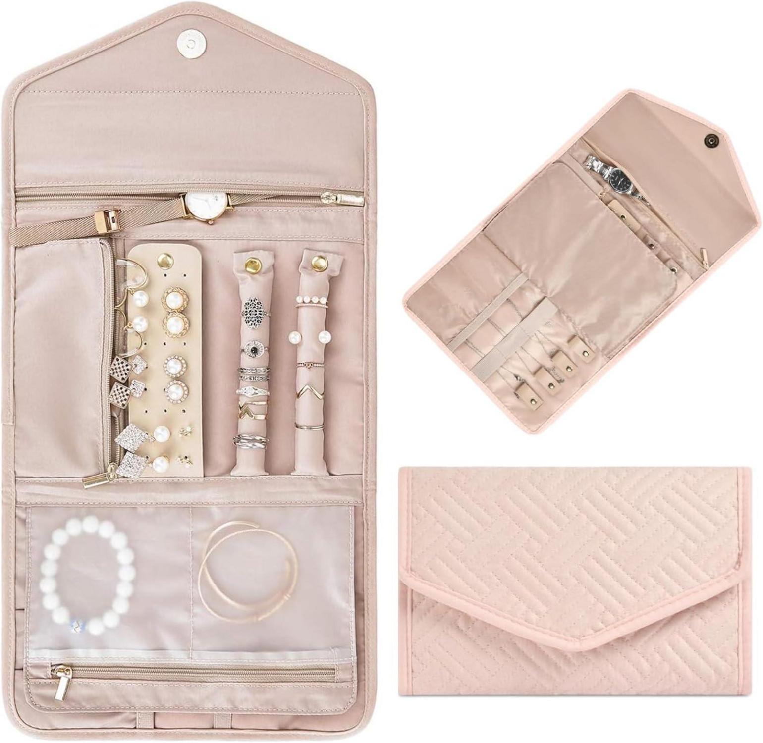 Schmuckroll Organizer Tasche Reise Schmuckaufbewahrung-Essentials