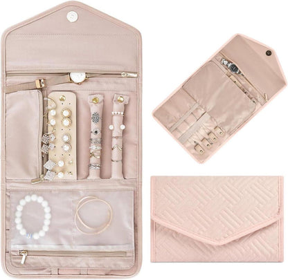 Schmuckroll Organizer Tasche Reise Schmuckaufbewahrung-Essentials