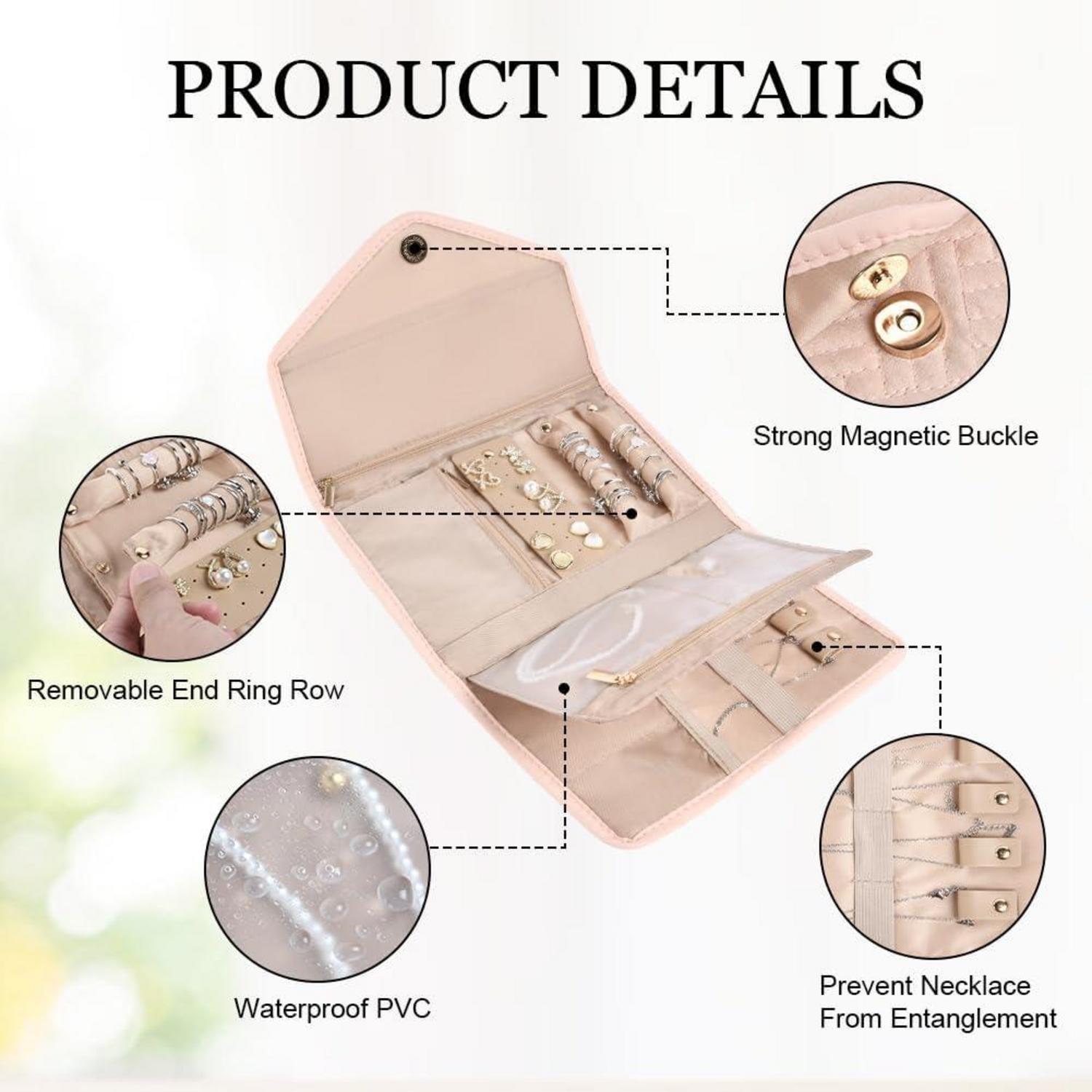 Schmuckroll Organizer Tasche Reise Schmuckaufbewahrung-Essentials